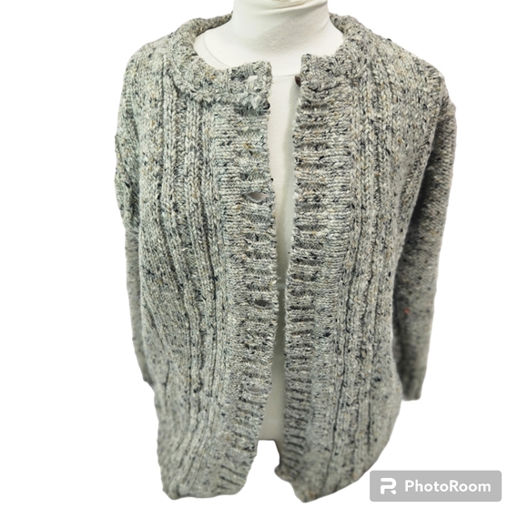 Donegal Button-down wool Cardigan Size 44 EU - Picture 3 of 9